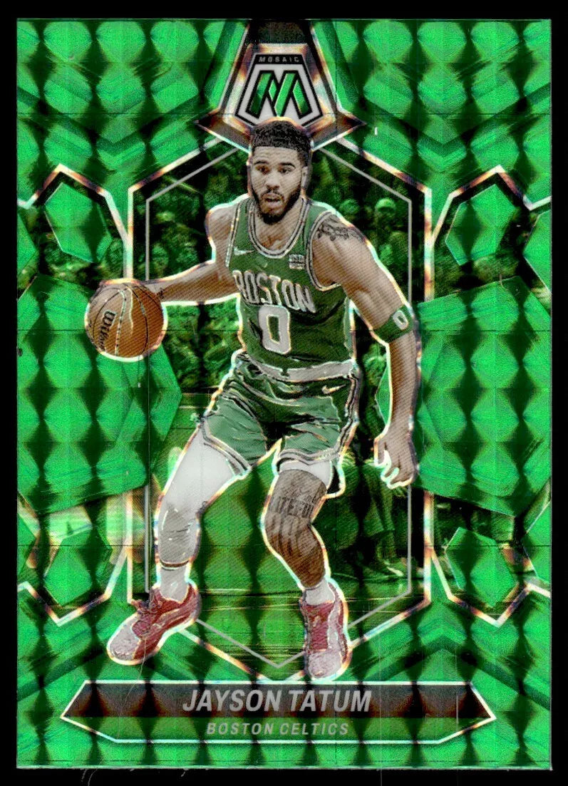 2023-24 Panini NBA Mosaic Green Color Match Jayson Tatum Boston Celtics #147