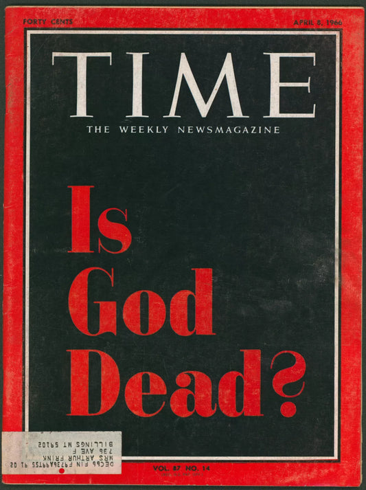 Vintage Rare Time Magazine April 8, 1966 ~ Is God Dead?