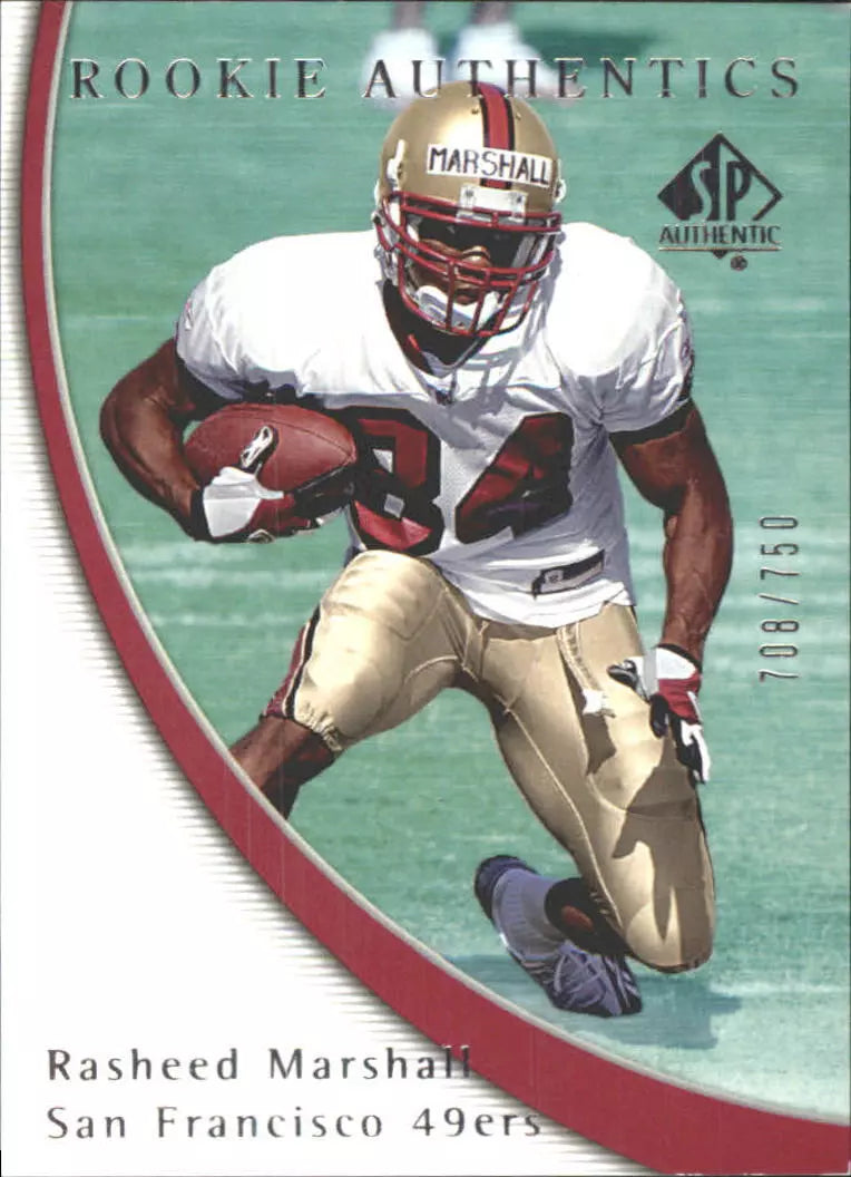 2005 SP Authentic Football Card #99 Rasheed Marshall Rookie