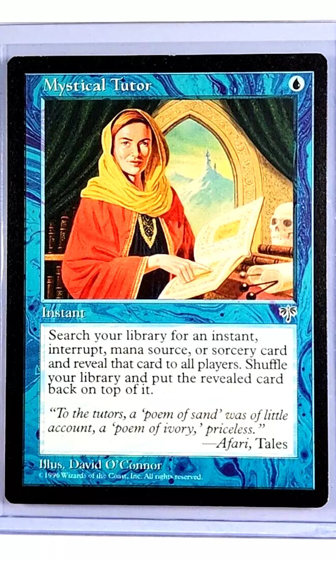 1996 MTG Magic the Gathering Mirage Mystical Tutor WOTC Uncommon Blue