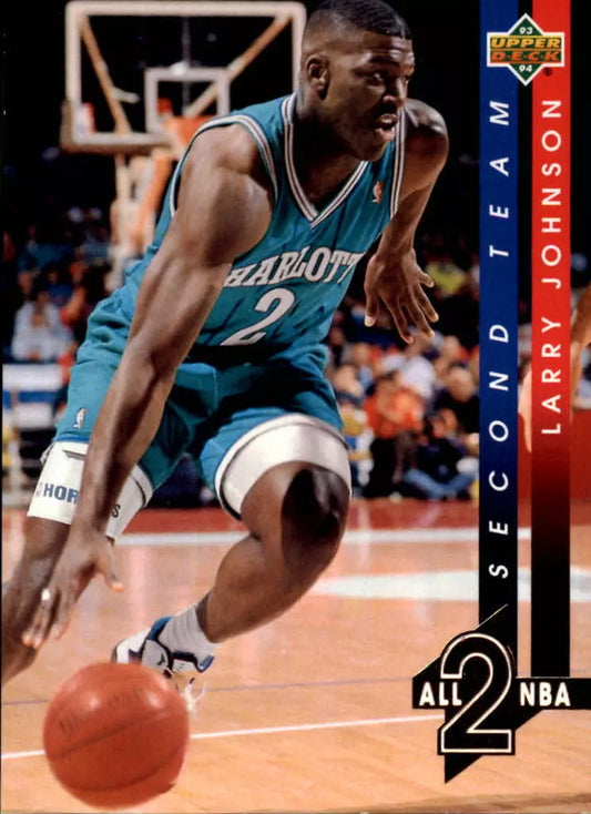 1993-94 Upper Deck All-NBA Charlotte Hornets Basketball Card #AN7 Larry Johnson