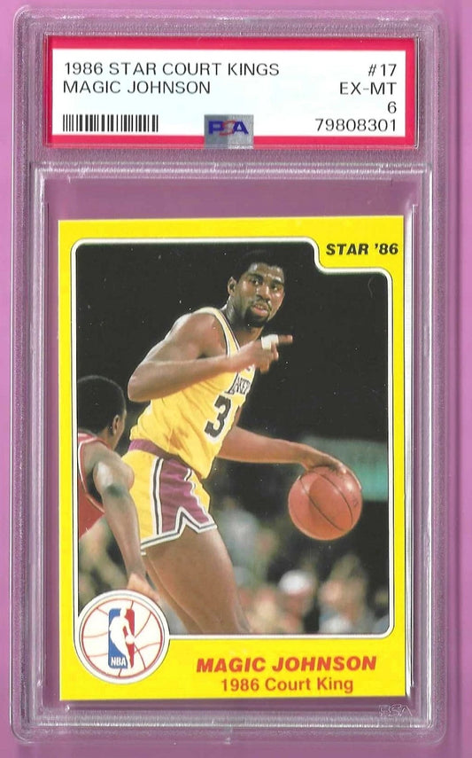 Star '86 Magic Johnson 1986 Court Kings 1985-86 CD #17 of 33 -  BigGreenBear.com Basketball cards 99.00 USD Big Green Bear