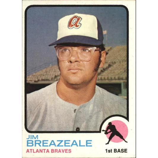 1973 Topps Atlanta Braves Baseball Card #33 Jim Breazeale RC - EX-MT