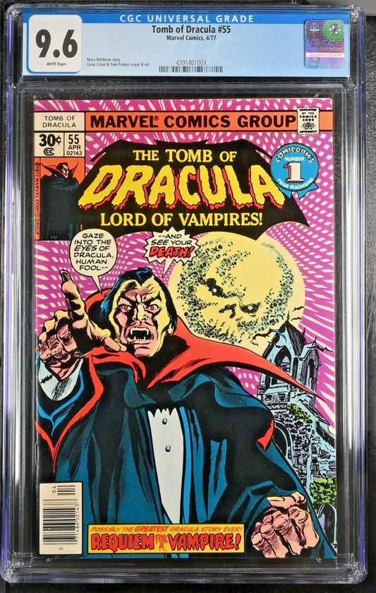 TOMB OF DRACULA 55 CGC 9.6 WHITE PAGES 4/1977 Marvel Comics