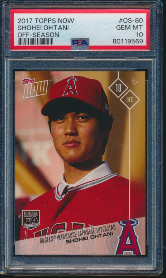 PSA 10 SHOHEI OTANI OHTANI 2017 TOPPS NOW Free Agent Signing Rookie RC GEM MINT