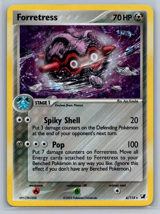 Pokemon TCG English Card Unseen Forces Holo Rare Forretress 6/115