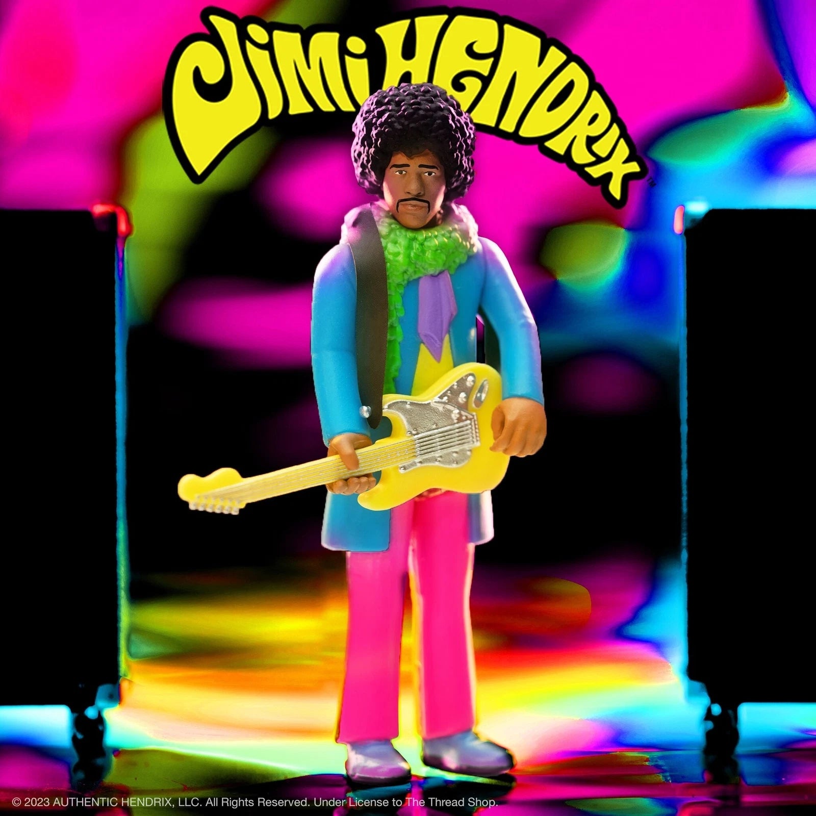 Super7 Jimi Hendrix Blacklight (are You Experienced) - 3.75" -  BigGreenBear.com Action Figure 29.99 USD