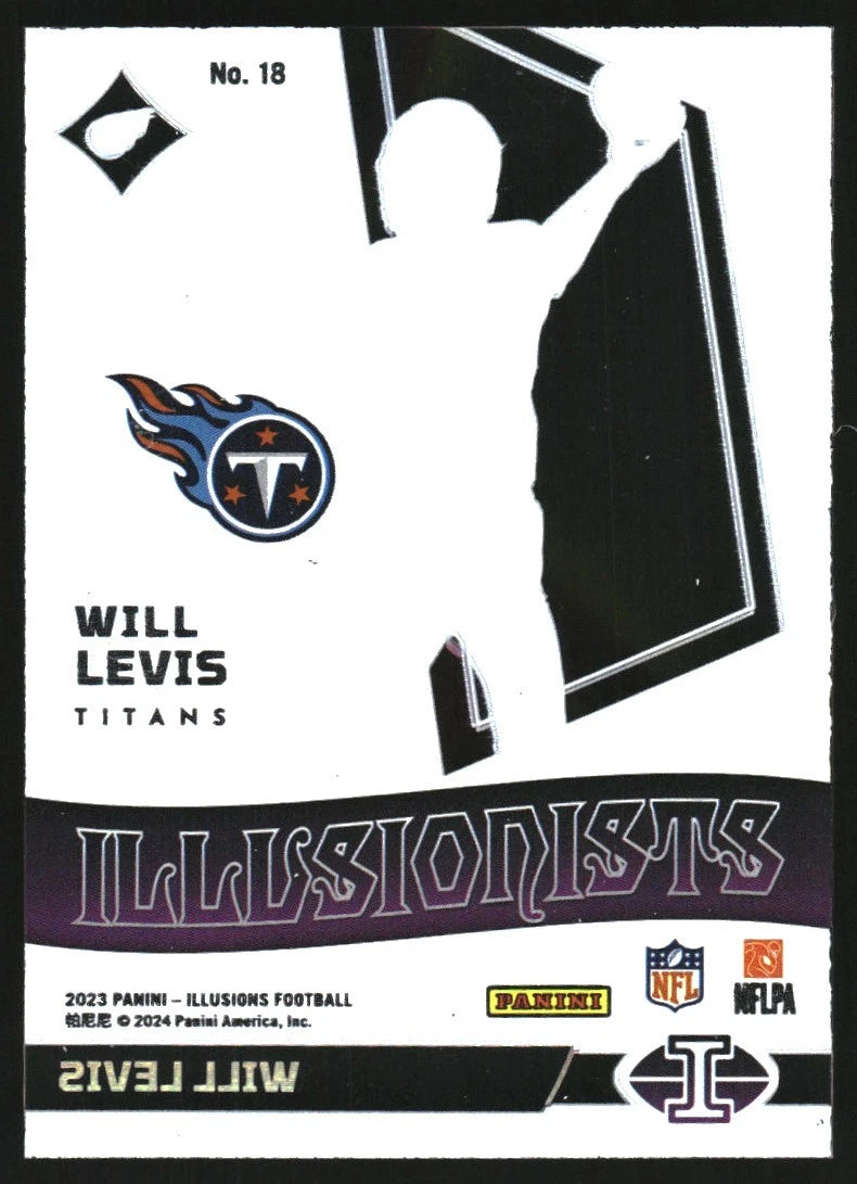 2023 Panini Illusions Illusionists Black #18 Will Levis /50 -  BigGreenBear.com Football card 19.89 USD Big Green Bear