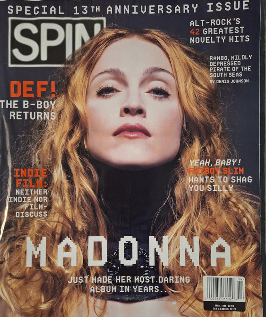 Spin Magazine (Apr 1998) Madonna/Elliott Smith, Mary Lou Lord/Chastity Bono
