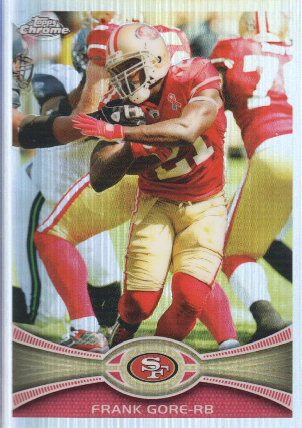 2012 Topps Chrome Refractors San Francisco 49ers Football Card #18 Frank Gore -  BigGreenBear.com Football card 1.49