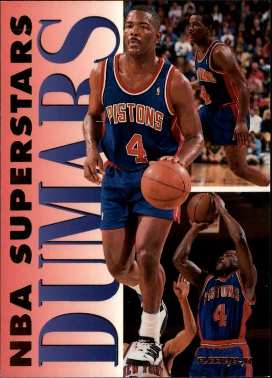 1993-94 Fleer NBA Superstars Detroit Pistons Basketball Card #5 Joe Dumars