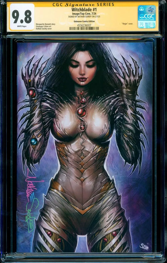 Witchblade #1 SZERDY VIRGIN VARIANT CGC SS 9.8 signed Nathan Szerdy TOP COW