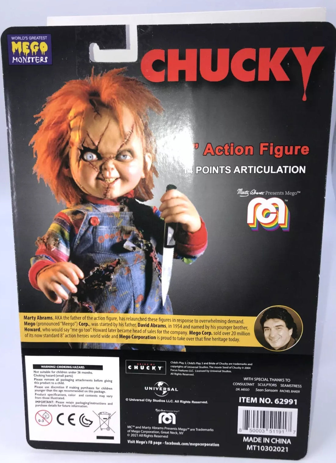 Mego Monsters Chucky Child's Play 8" Action Figure NEW -  BigGreenBear.com Action Figure 19.99 USD Big Green Bear