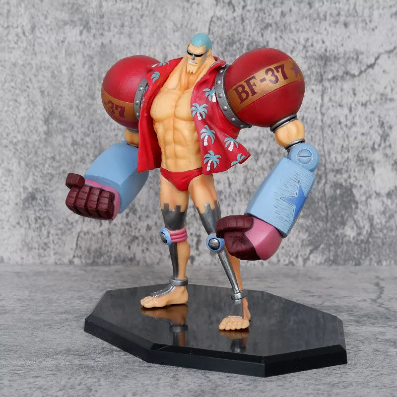 One Piece Franky Double Headed Anime Figure Ornament PVC Collection Toy Gift Box