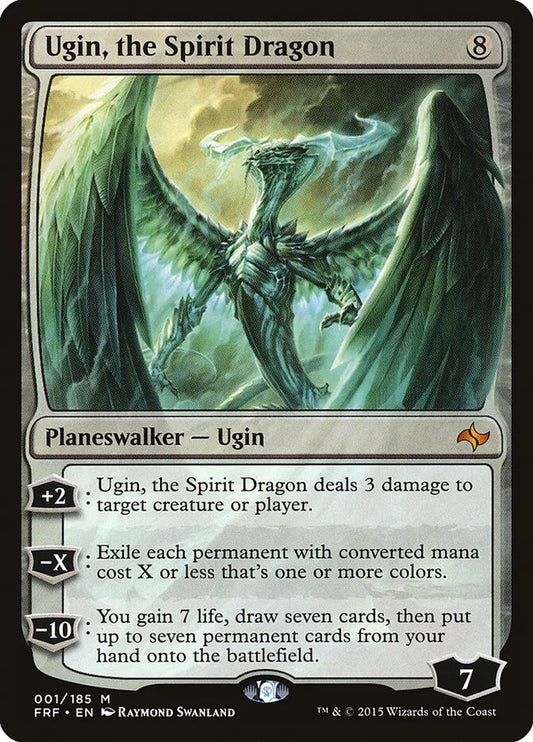 MTG Magic the Gathering Ugin, the Spirit Dragon (1/189) Fate Reforged LP