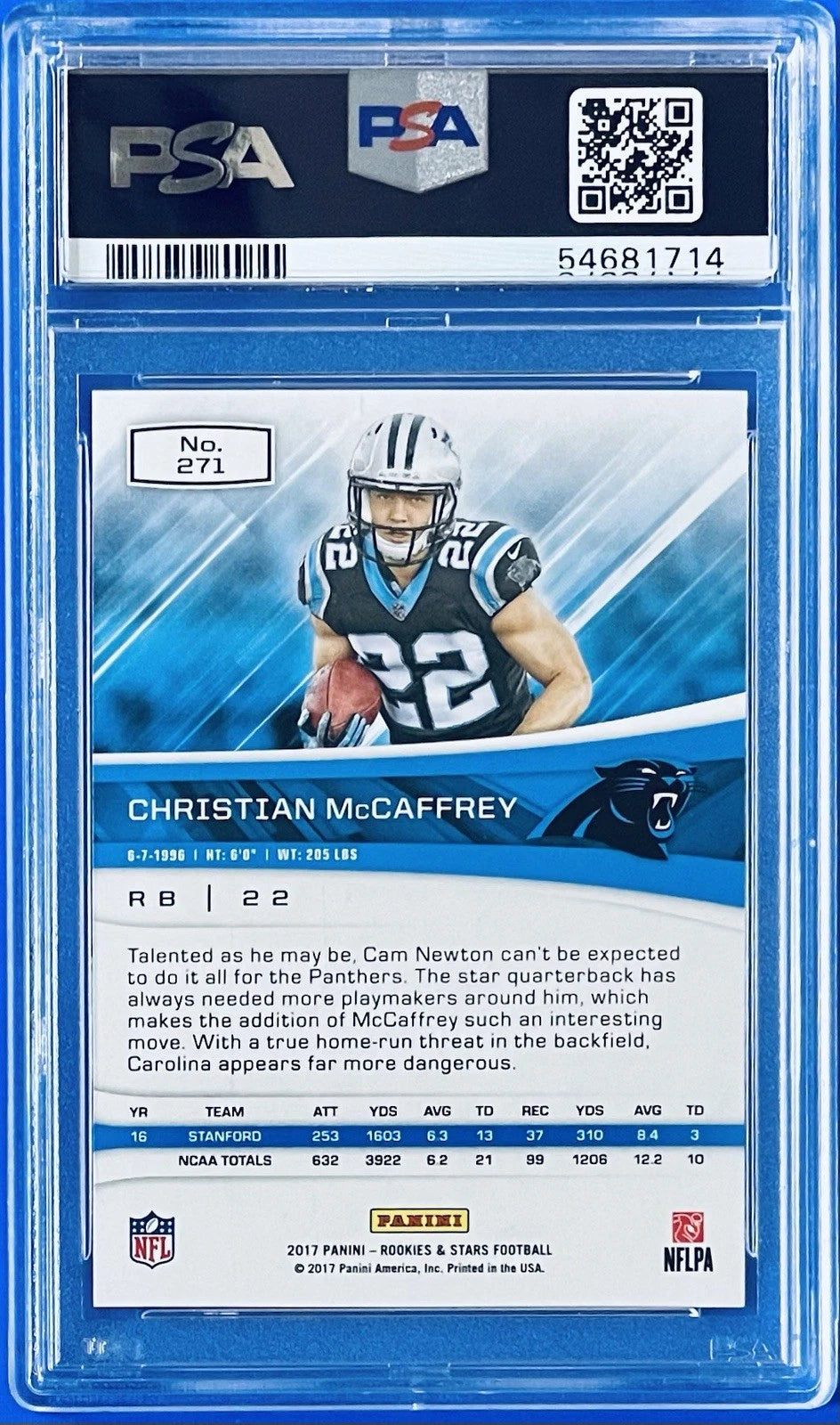 2017 Rookies & Stars #271 Christian McCaffrey RC Rookie PSA 10 Gem Mint -  BigGreenBear.com Football card 98.00 USD Big Green Bear