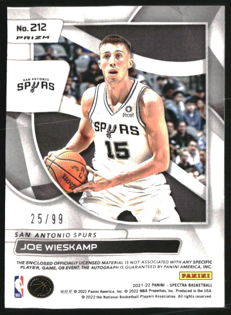 2021-22 Panini Spectra Celestial #212 Joe Wieskamp Auto Jersey /99 -  BigGreenBear.com Basketball cards 39.00 USD Big Green Bear