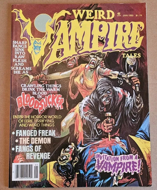 January 1980 Weird Vampire Tales #4 Horror Comics Magazine -  BigGreenBear.com Magazine 28.89 USD Big Green Bear