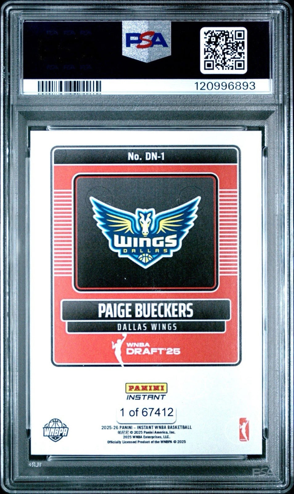 Panini Instant WNBA Draft Night Paige Bueckers #1 PSA 10 /67412 -  BigGreenBear.com trading cards 49.99 USD Big Green Bear