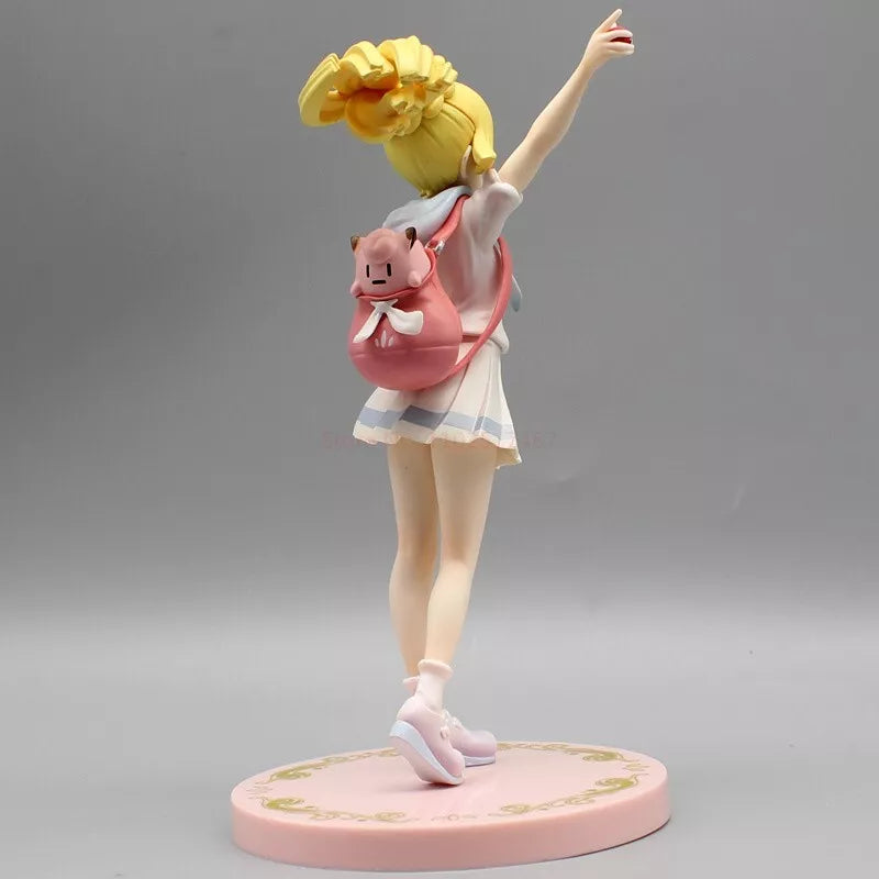 Lillie and Clefairy Pokemon Trainer Collectible Statue Figure Model