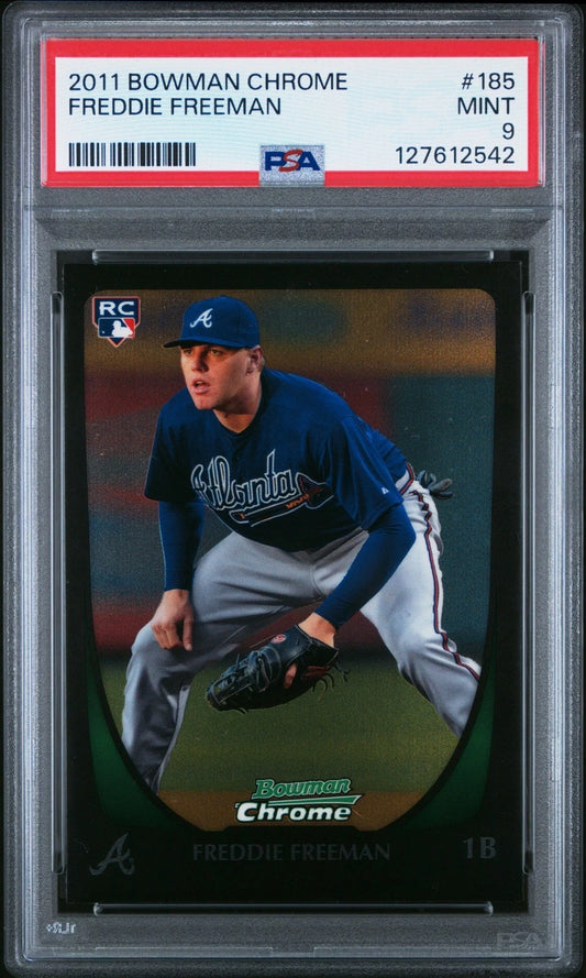 Freddie Freeman 2011 Bowman Chrome Baseball Rookie Card #185 Graded PSA 9 -  BigGreenBear.com Baseball cards 198.00 USD Big Green Bear