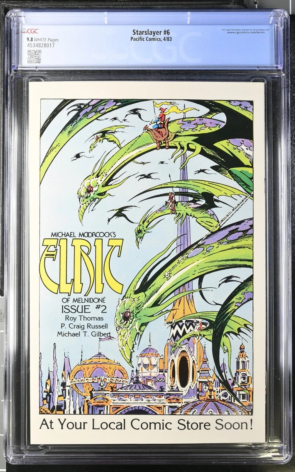 Starslayer #6 CGC NM/M 9.8 White Pages PC comics 1983 -  Big Green Bear  119.89