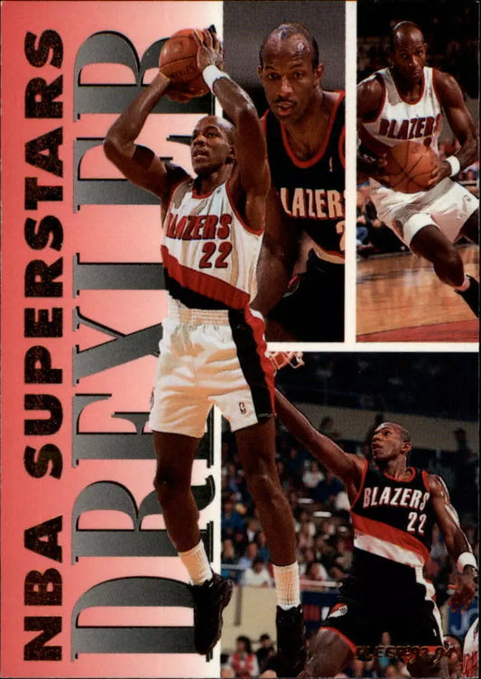 1993-94 Fleer NBA Superstars Trail Blazers Basketball Card #4 Clyde Drexler