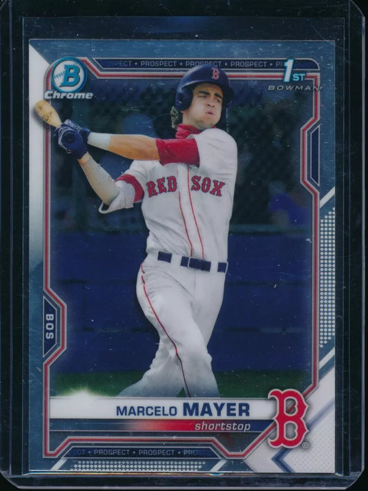 MARCELO MAYER 1st 2021 Bowman Chrome Draft Red Sox Rookie Card RC