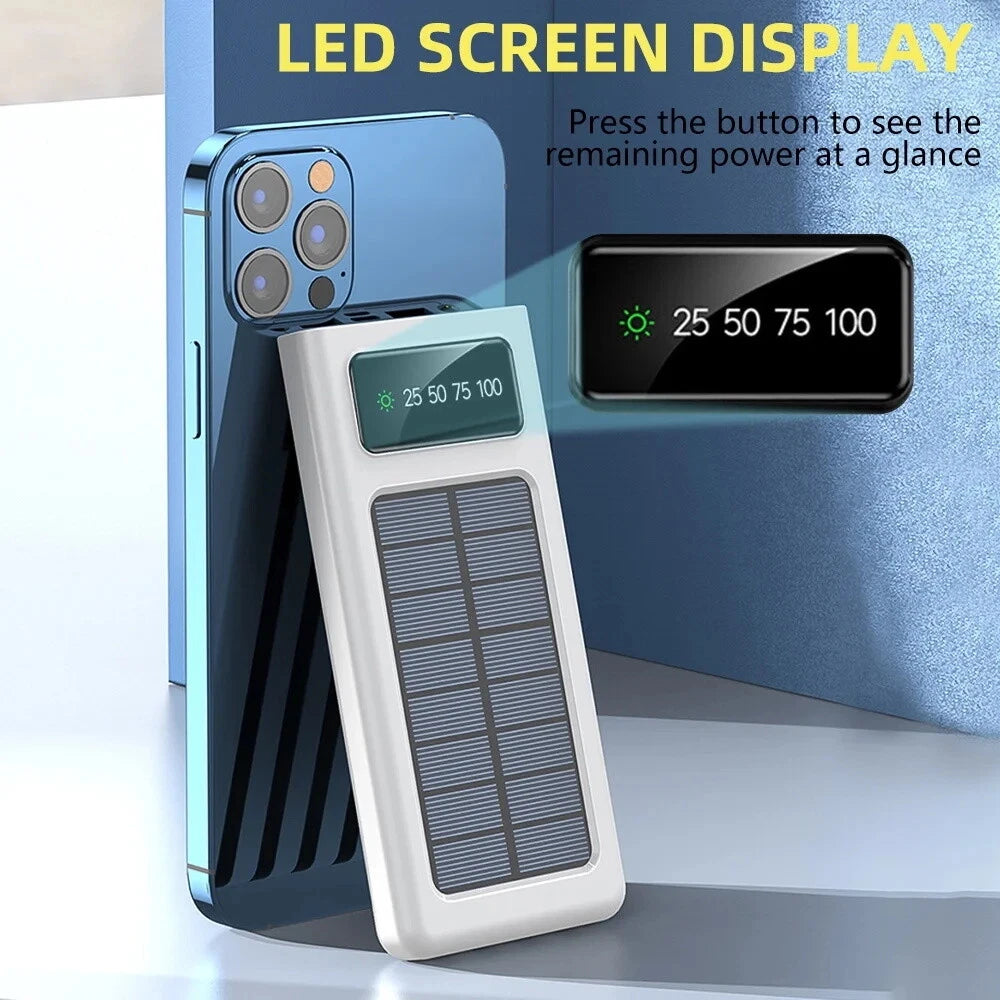 2025 Super 40000000mAh Solar Power Bank 4 USB Portable Charger For Cell Phone