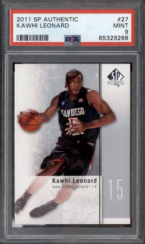 2011 SP Authentic #27 Kawhi Leonard PSA 9