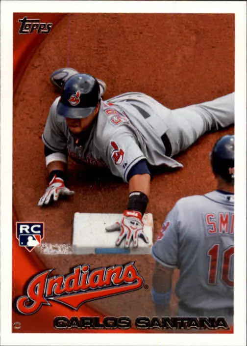 2010 Topps Update Baseball Card #US330A Carlos Santana Rookie