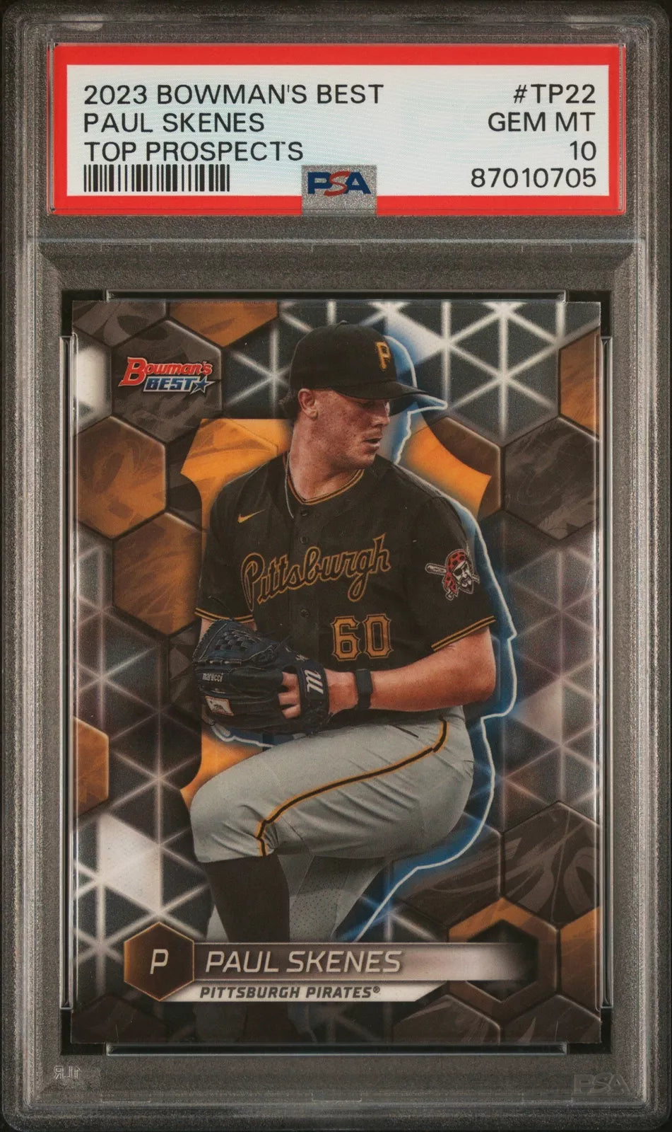 PSA 10 PAUL SKENES 2023 Bowman's Best Prospects PIRATES Rookie Card RC