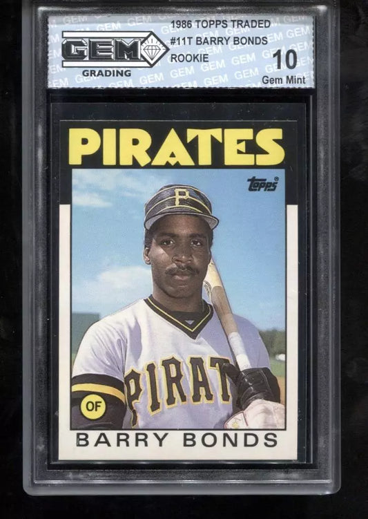 Barry Bonds RC 1986 Topps Traded #11T Rookie GEM MINT 10