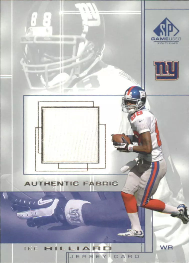 2001 SP Game Used Edition Authentic Fabric Football Card #IH Ike Hilliard Jsy