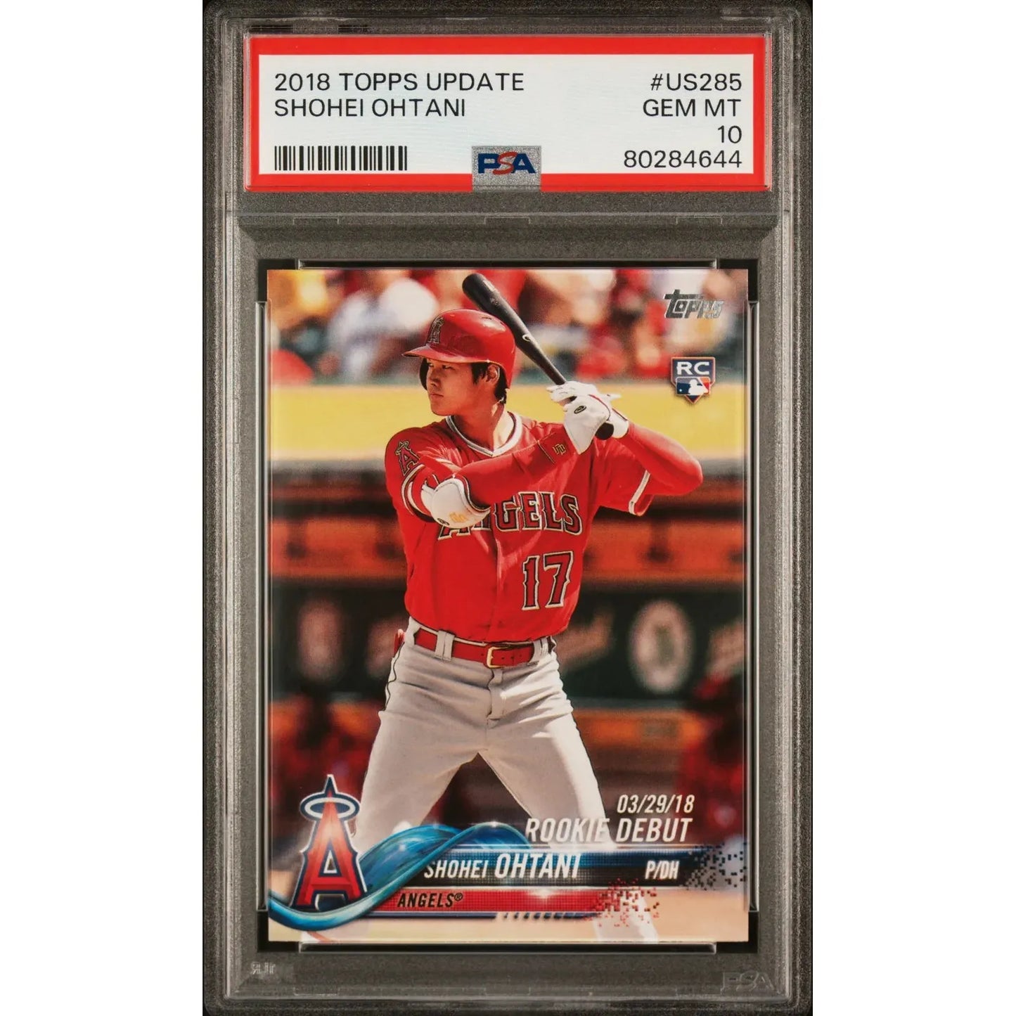 PSA 10 SHOHEI OHTANI/OTANI 2018 TOPPS UPDATE Rookie Debut LA DODGERS RC GEM MINT