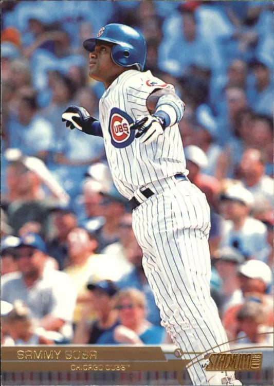 2003 Stadium Club Royal Gold Chicago Cubs Baseball Card #99 Sammy Sosa