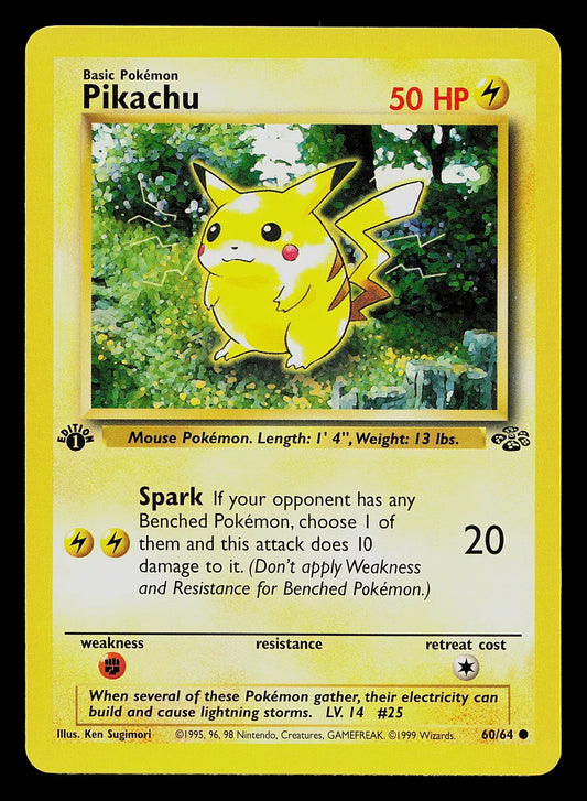 Pokemon Card - Pikachu Jungle 1st Edition 60/64 Common