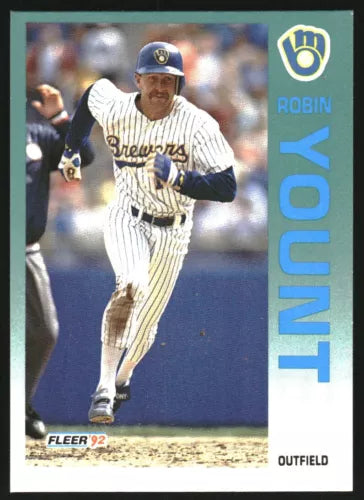 1992 Fleer Milwaukee Brewers Baseball Card #194 Robin Yount