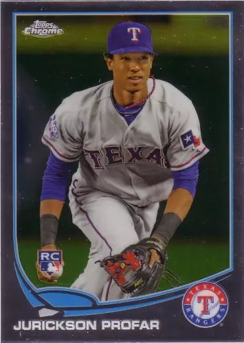 2013 Topps Chrome Texas Rangers Baseball Card #57 Jurickson Profar Rookie