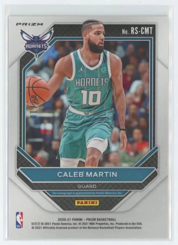 2020-21 Panini Prizm Rookie Signatures Gold Auto CALEB MARTIN /10 Heat SSP RC