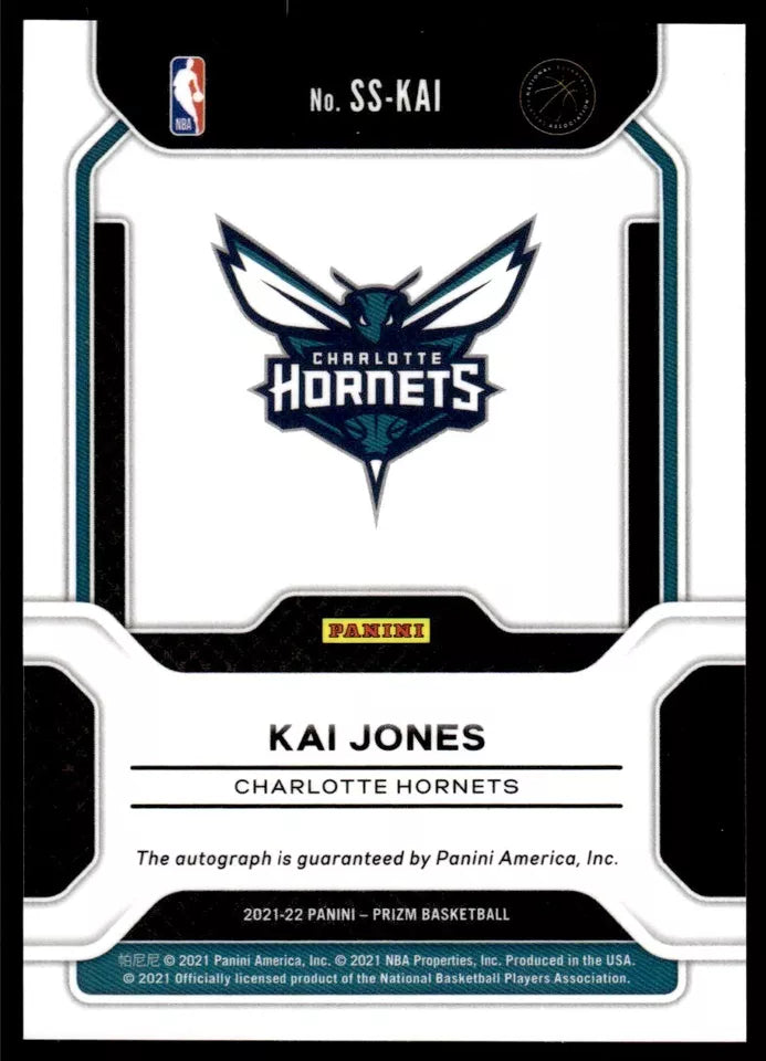 2021-22 Panini Prizm Sensational Sign Basketball Card #69 Kai Jones Auto