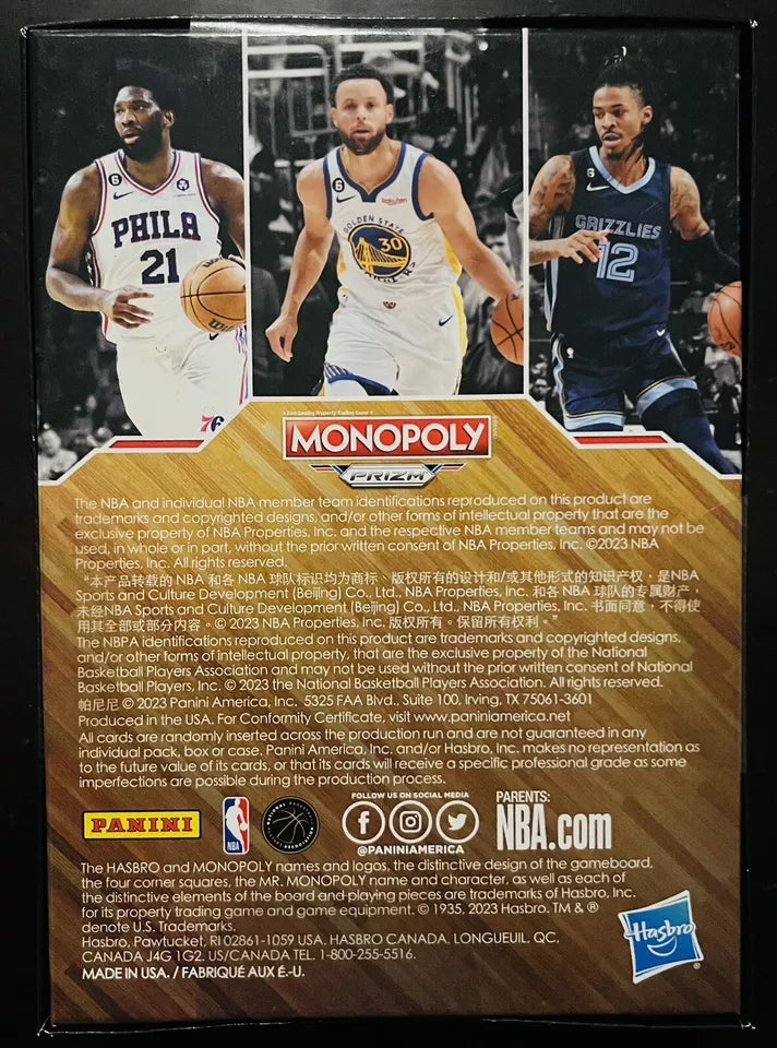 2022-23 Panini Prizm Monopoly NBA Basketball Booster Box