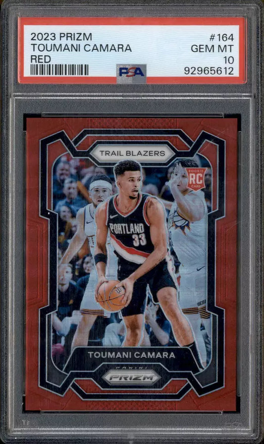 2023 Panini Prizm Red #164 Toumani Camara RC Rookie /299 PSA 10