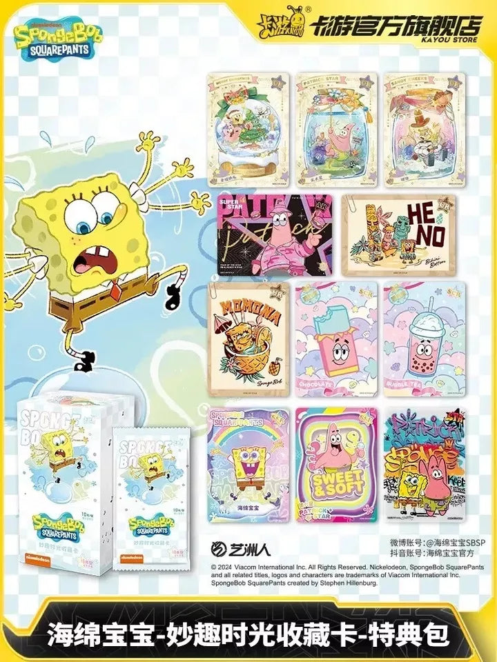 Kayou Spongebob Squarepants Trading Cards Cute Premium CCG Hobby Box 10 Pack New