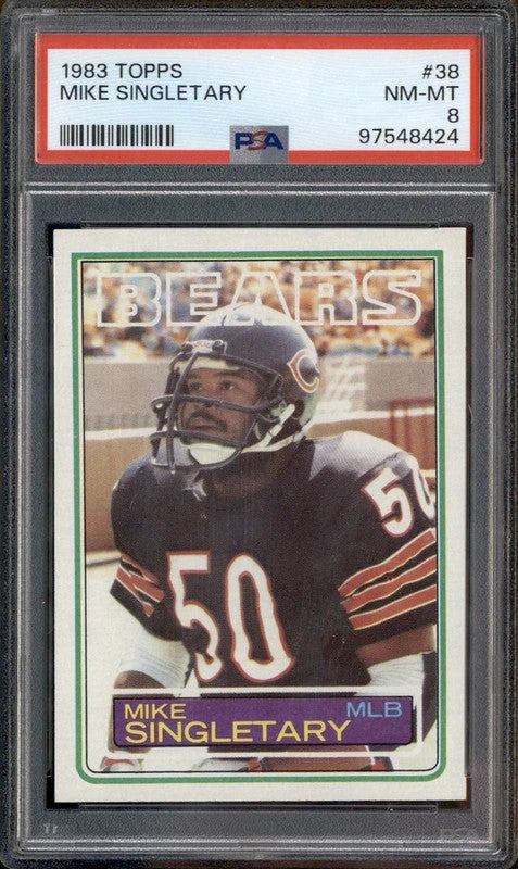 1983 Topps #38 Mike Singletary PSA 8