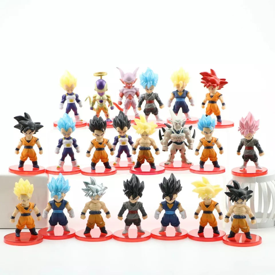 Dragon Ball Z Super Saiyan Son Goku Vetega Gotenks Collection Toys 21pcs/Set