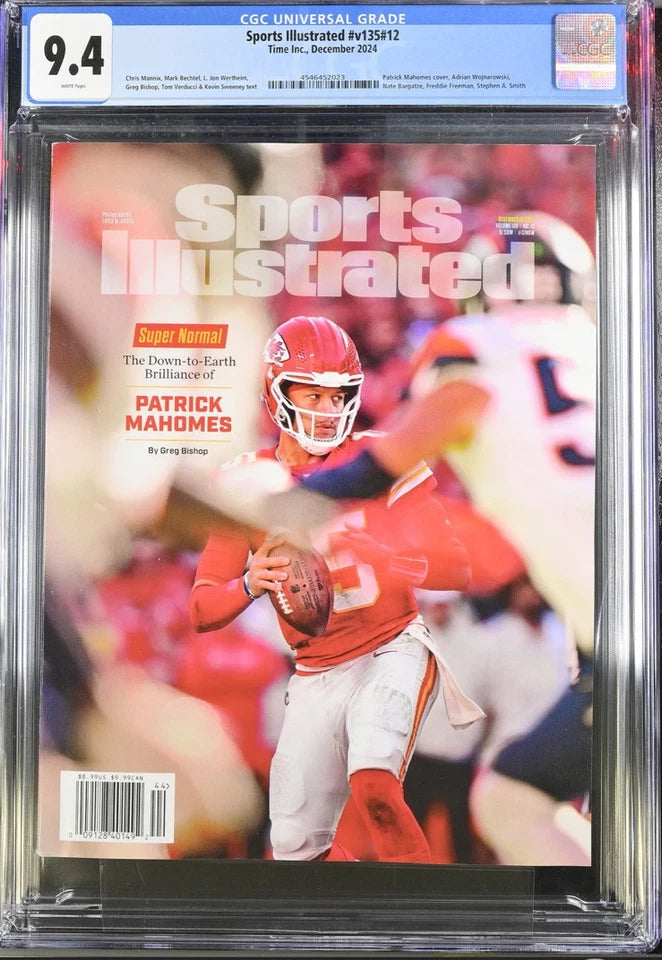 PATRICK MAHOMES RARE SI COVER 2024 Kansas City Chiefs Sports Illustrated CGC 9.4