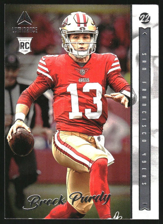 2022 Panini Chronicles Luminance Update Vertical Rookies #213 Brock Purdy