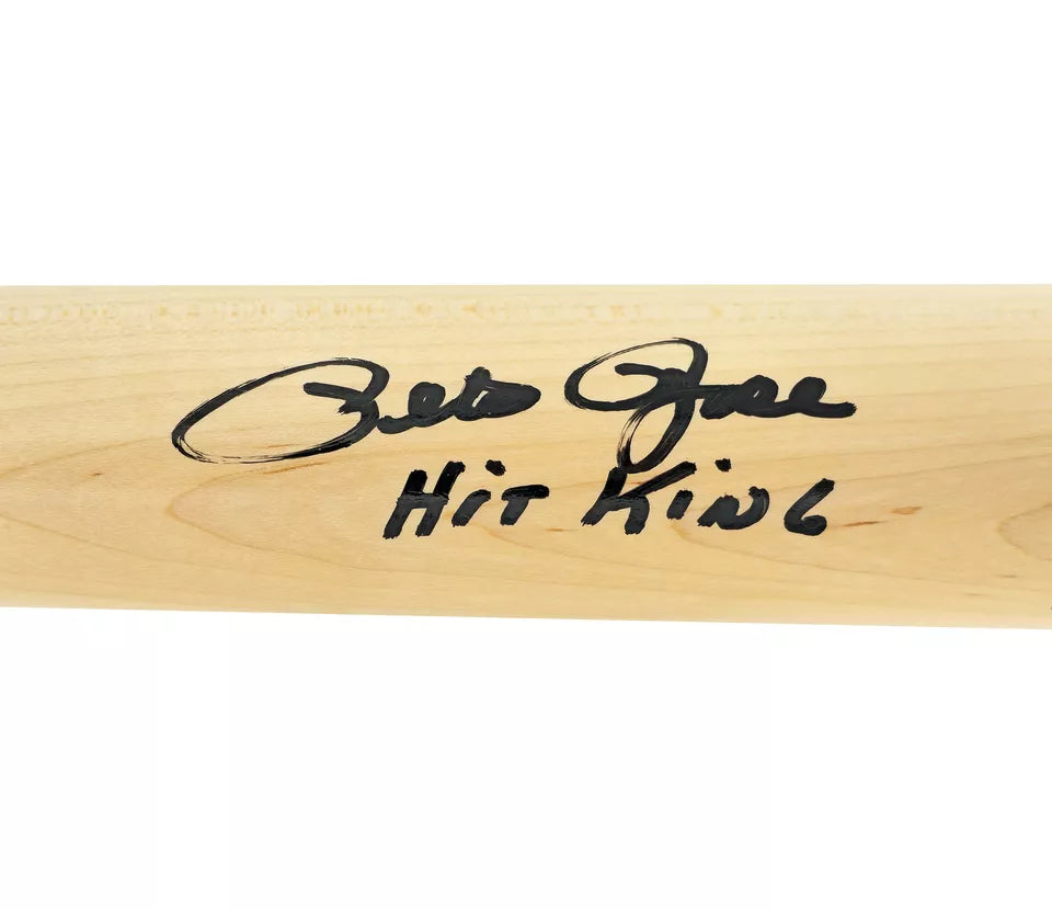 PETE ROSE AUTOGRAPHED SLUGGER BASEBALL BAT REDS HIT KING BECKETT