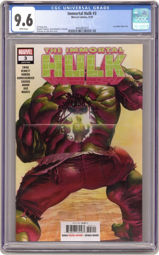 2018 Immortal Hulk #3A CGC 9.6